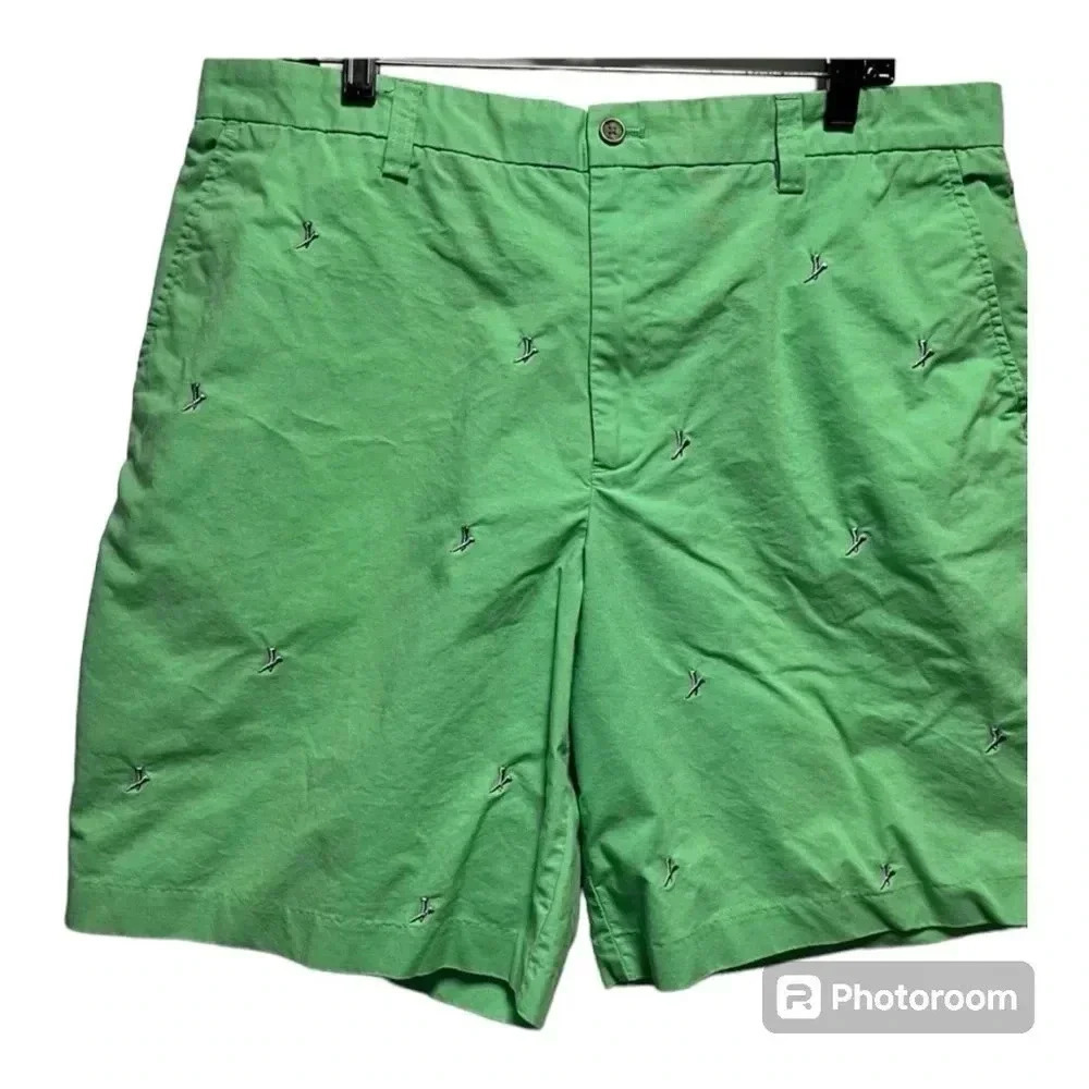 Izod Saltwater Shorts Mens 38 Flat Front -Beach -Golf Casual